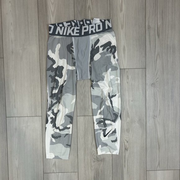 NIKE Mens Pro Combat Hypercool Compression Tights, Grey Medium 811617 - Picture 1 of 9